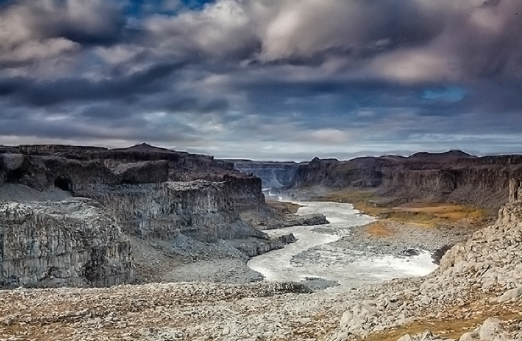 19.  Downstream from Dettifoss,  Iceland